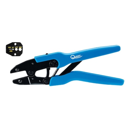 Quest Technology International Coax Ratchet Crimp Tool - .255 in/.213 in/.068 in/.100 in/.052 in Bnc/Tnc/Mini-Uhf Rg-58/59/62 TRF-3015